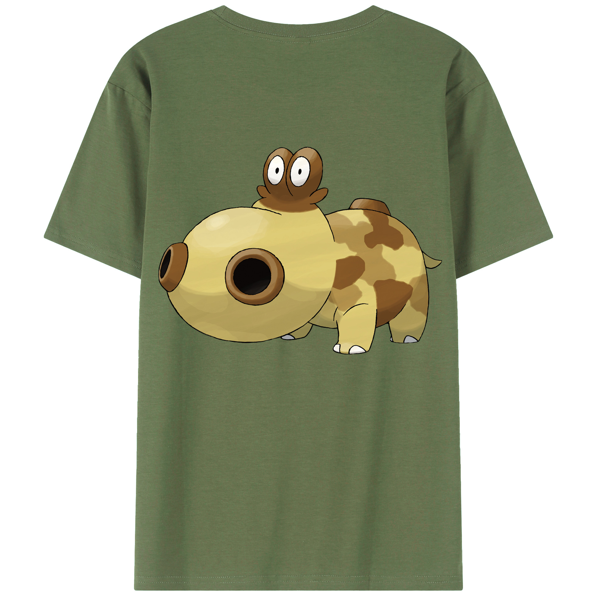 （画像用） ポケットモンスター Pokémon 綿100％ メンズ半袖Tシャツ（バックプリント） 通気性